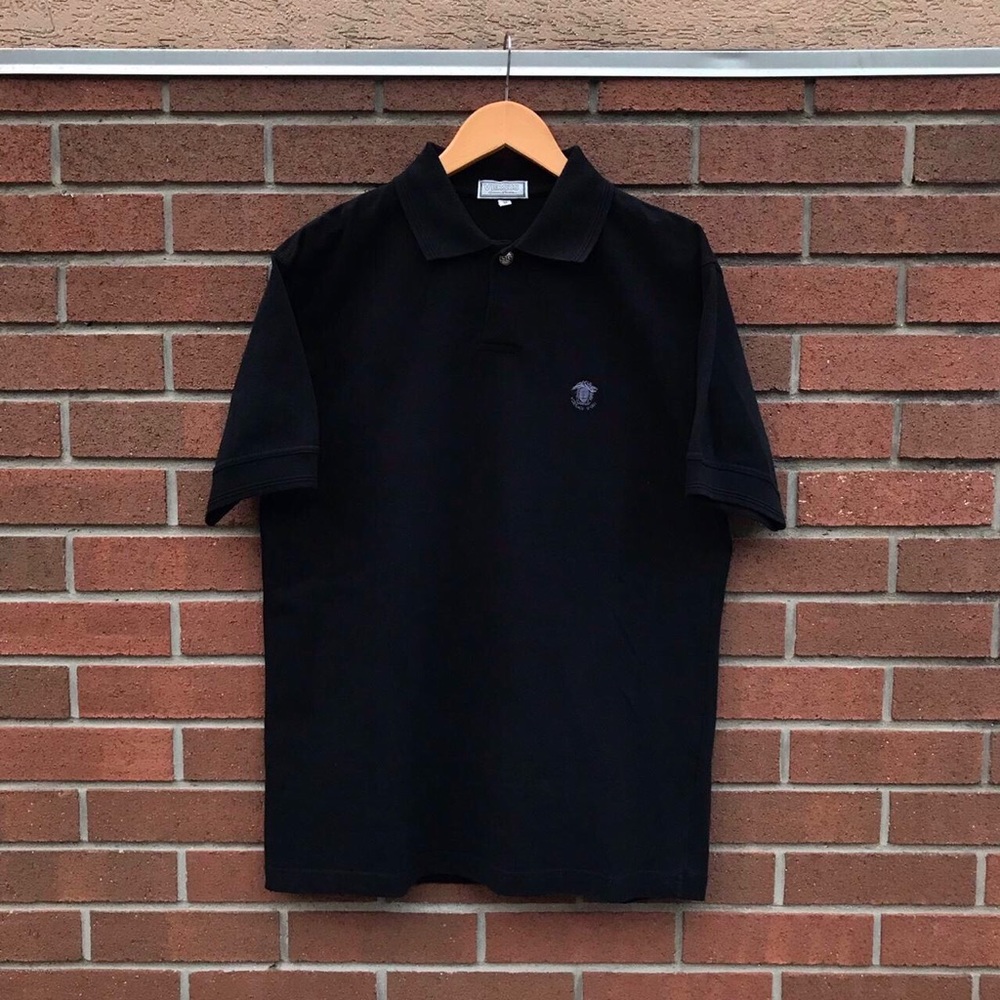 Vintage Versus Versace sport polo shirt in black Sz M